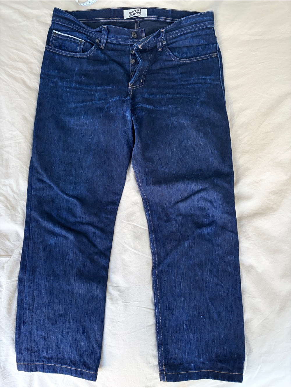 Naked & Famous Raw Denim Weird Guy Okayama Spirit 5 Indigo Jeans